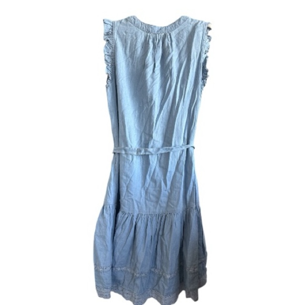 Draper James RSVP sleeveless chambray dress size XS GUC VS0042 - Picture 2 of 7